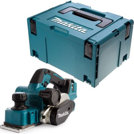 Makita – Rabot électrique 18V Li-Ion 82 mm – Moteur BL pour feuillures jusqu'à 25 mm – Frein électrique – Coffret MakPac – DKP181ZJ (1/10)