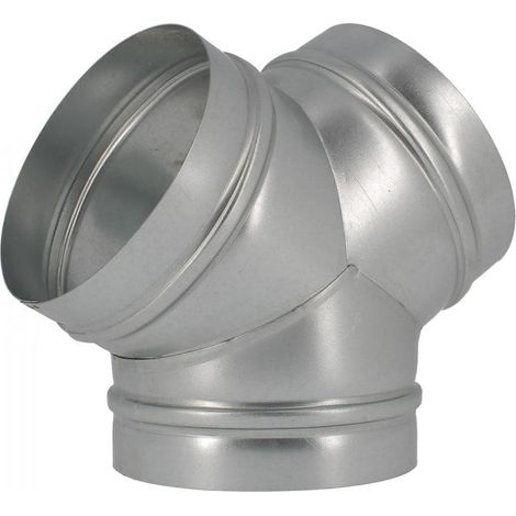 1 Raccord Y Acier Ø 100mm Angle 120 Degrés Pour Conduit Alu PVC Phonique Système Ventilation