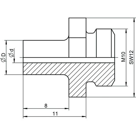 Embout Gesipa V-17/18 pour pièce de rechange pour nouvelle version du dispositif de pression
