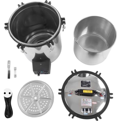Autoclave vapeur 18L acier inoxydable minuterie automatique haute pression température laboratoire machine stérilisateur 220V prise UE