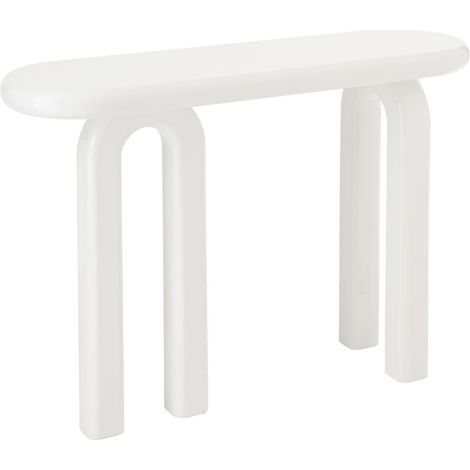 Console Ovale Design "Archie" 120cm Blanc