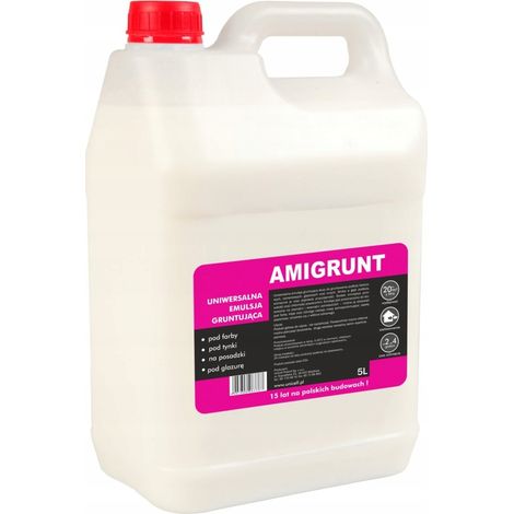 Primaire pour murs – Émulsion d'apprêt 5L – Renforce l'adhérence sous peinture et carrelage – Réduit porosité et absorption