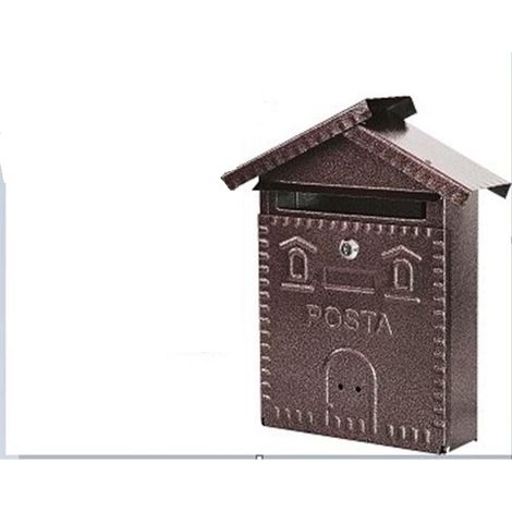 cassetta POSTALE FERRO BATTUTO esterno posta feritoia BRONZO MARTELLATO