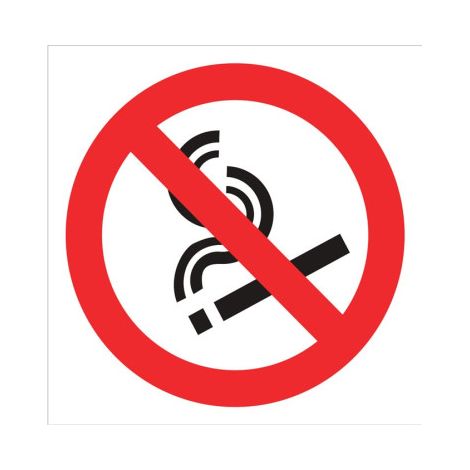 Señal de pictograma Prohibido fumar                                                   Pegatina Adhesiva       105X105