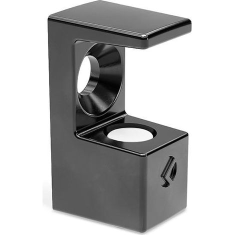 grace soporte estante para cristal para colocar con tornillo rosca madera ø3 acabado negro grosor cristal 8mm
