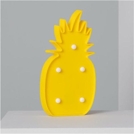 Veilleuse LED ananas One Piece, lampe de modelage, décoration lumineuse de Noël (jaune) - 25 x 13 x 3 cm (1/5)