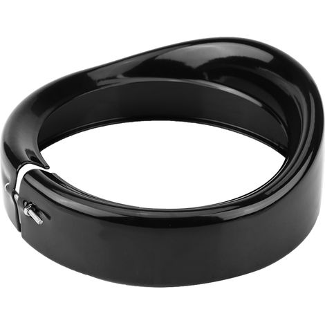 Jauge de phare noir 7 pouces pour moto FLD Trike Road King, anneau de garniture chromé remplacement, couvercle de projecteur avant, pièce de rechange compatible Harley (1/5)