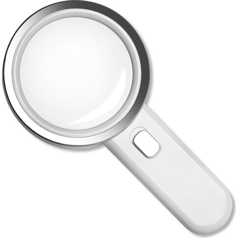 30X Haute Puissance Loupe Grossissante éclairante, Grand 90mm sans Distorsion Loupe avec Lumière LED avec Lentille en Verre