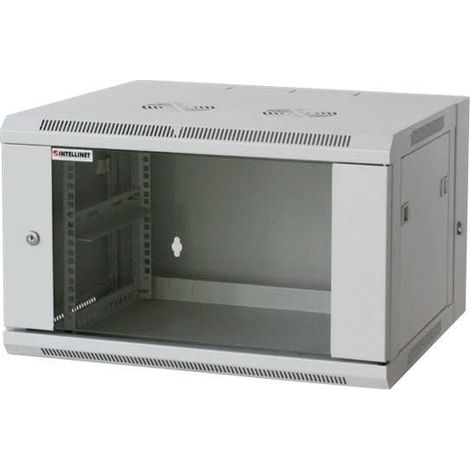 Armadio Rack 19'' a muro da 15 unit�, doppia sezione, colore Grigio, modello INTELLINET (1/5)