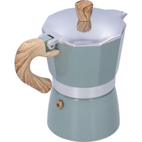 Cafetière 150 ml, cafetière moka, bouilloire pour cuisinière à gaz, cuisinière à éthanol, bleu cyan (1/4)