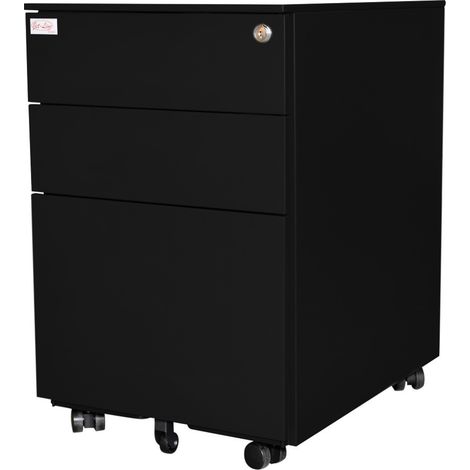 Rollcontainer in schwarz Rollschrank Bürocontainer (1/2)