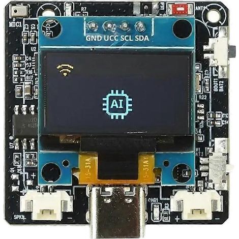 ESP32-C3 Entwicklungsboard KI-Dialog-Sprachmodul KI-Sprachsensormodul mit 0,96-Zoll-Bildschirm für Deepseek/Xiaozhi (1/5)