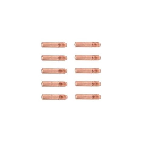 10 Pièces Buses de Soudage MIG 0.9mm Embouts de Contact de Soudage MIG Kit de Buses Conductrices en Cuivre pour Soudage Industriel (1/3)