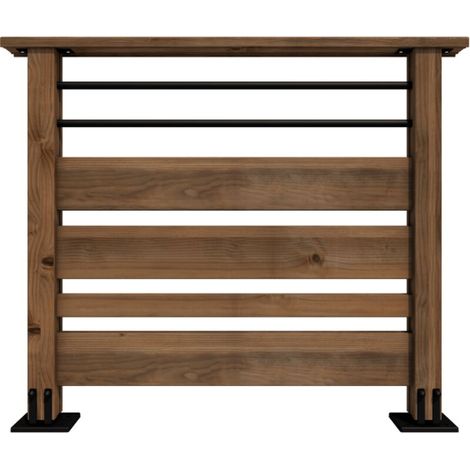 Kit de remplissage traverses pour garde-corps en bois, Sepia