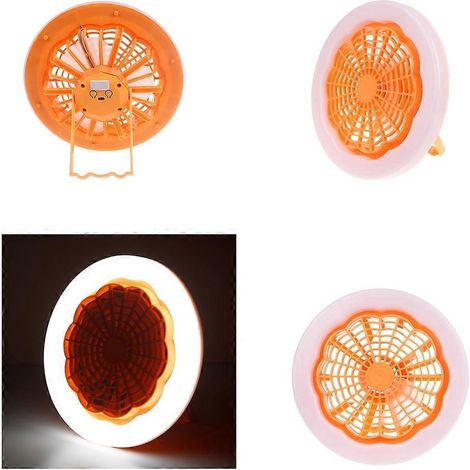 Lustre Ventilateur multifonction pour intérieur et extérieur, USB, LED blanc/vert/orange (1/4)