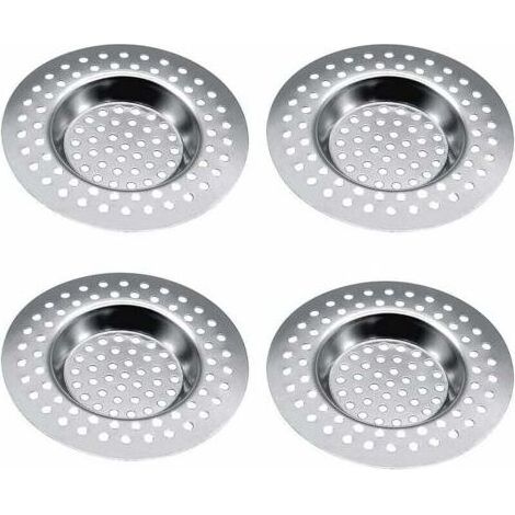 Bouchon Évier Crépine, 4 Pièces Bouchon Crépine d'Évier Cuisine en Acier Inoxydable, Bouchon de Crépine d'Évier, Bouchon Évier Crépine, pour Baignoire de Cuisine Évier de Salle de Bain (1/5)