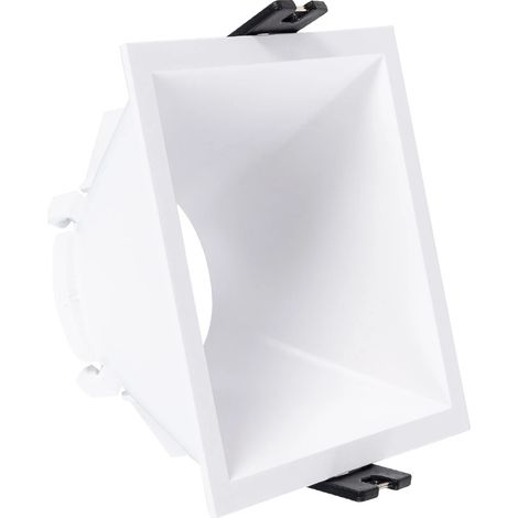 Downlight-Ring Eckig Niedriger UGR-Wert für LED-Lampe GU10 Schnitt 85x85 mm Weiß (1/4)