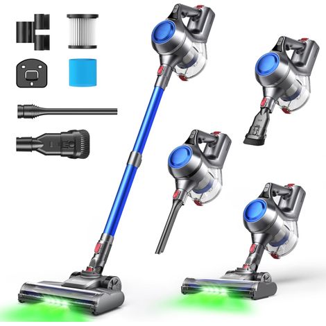 Aspirateur Balai Sans Fil N15 avec Affichage LED, Design Autoportant, Autonomie 55 min, Aspirateur pour Maison, Sols, Tapis et Poils d’Animaux (1/5)