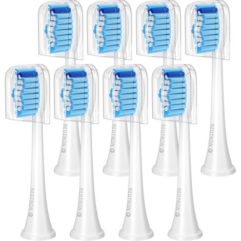 têtes de brosse à dents électriques pour Philip Pro Results, Lot de 8 de Têtes de brosse à dents de rechange de pour FlexCare, ProtectiveClean, HealthyWhite, EasyClean, PowerUp,blanc (1/5)