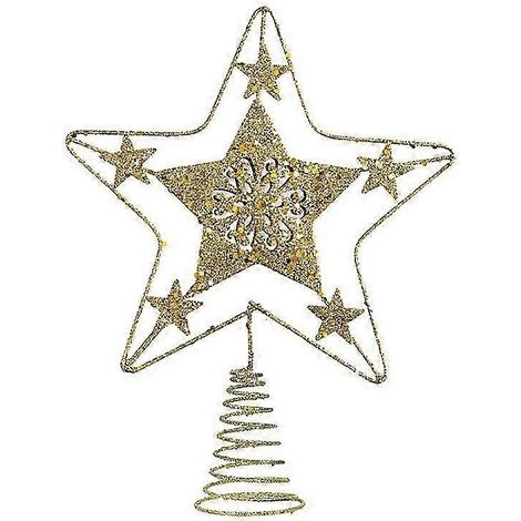 Décoration de sapin de Noël dorée, guirlande lumineuse pour sapin de Noël, ornement de sapin de Noël pour les fêtes (1/5)