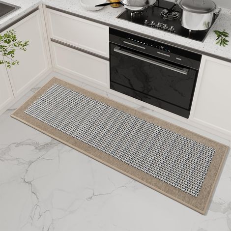 1 pièce (marron, 50150cm) tapis en caoutchouc antidérapant pour évier de cuisine, tapis absorbant lavable en machine (1/5)