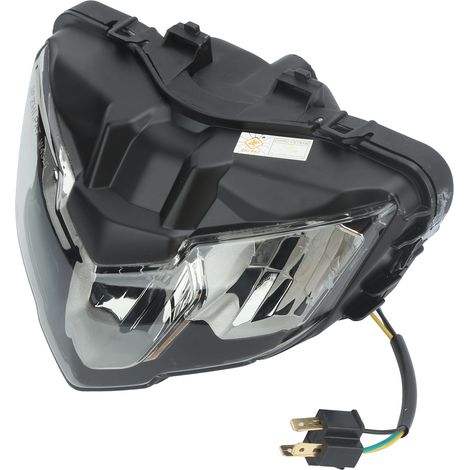 Leistungsstarker weißer LED-Motorradscheinwerfer, Frontlampe kompatibel mit Y15ZR, H4-Sockel, klare Linse, Hochleistungsbeleuchtung (1/5)