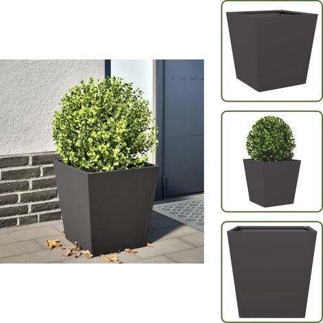 Jardinière noir 40x40x40 cm acier - Jardinière - Jardinières - Jardinière D'extérieur - Jardinière De Patio (1/5)