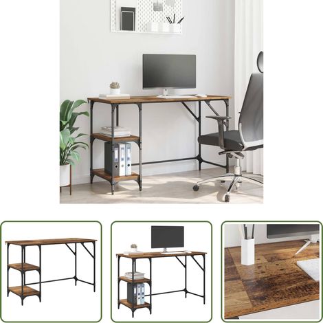 Holzwerkstoff Schreibtisch -  Schreibtisch Altholz 120 x 50 x 75 cm Holzwerkstoff (1/5)