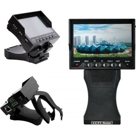 TESTER TELECAMERE AHD ANALOGICO CCTV PER TEST MONITOR PORTATILE 3,5 RICARICABILE (1/4)