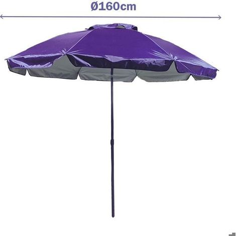 Ombrellone da spiaggia - MARBUENO - 200 cm - Nylon e plastica - Viola - Leggero 1,1 kg