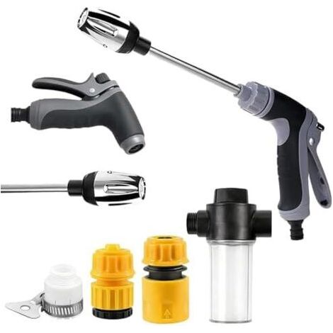 Aquoxis Pistolet Nettoyage Haute Pression, Pression Power Jet Pour Tuyau D'arrosage, Réglable Arrosage Haute, tuyau d'arrosage Pulvérisateur jardin -