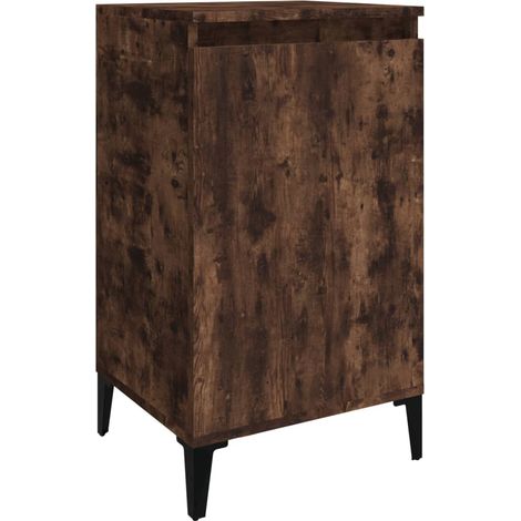 Maison Exclusive - Table de chevet chêne fumé 40x35x70 cm bois d'ingénierie (1/5)