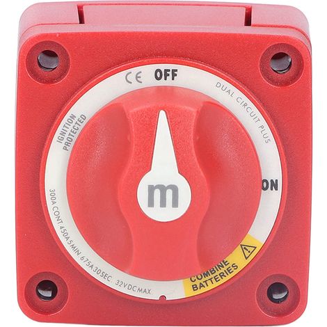 Tery 300A 12V 24V Doppelkreis-Ein/Aus-Schalter mit 4 beleuchteten Anschlüssen für Yachten und Wohnmobile (1/5)