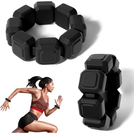 Bracelets de poids en silicone, 300 g par paire, adapté aux femmes et aux enfants, poids léger pour les poignets et les jambes avec corde élastique, adapté à la marche, à la course, au yoga, à la dans (1/5)