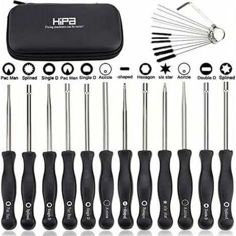 Kaelt - Ensemble de 12 outils de réglage de carburateur et tournevis de réglage pour moteur à 2 temps, pour débroussailleuses, tronçonneuses Poulan, Husqvarna, STHIL, Echo. (1/4)