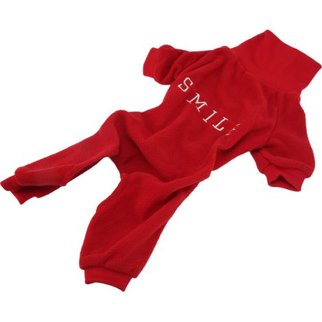 Manteau rouge à col montant chaud pour chien, collection automne-hiver, taille XL. (1/5)