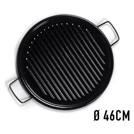 Asador grill esmaltado con asas, Ø46 cm VAELLO 75467