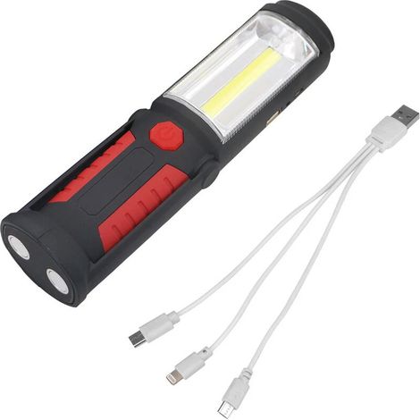 Lampe torche LED rechargeable magnétique 3 W 200 lm 1200 mAh USB (1/4)