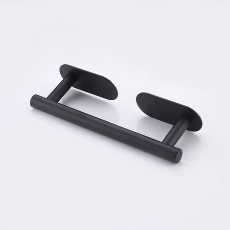 A7100S23-P Petit porte-serviettes autocollant en acier inoxydable SUS 304 23 cm, A7100S23-BK-20190522, Noir mat, 9-Inch (1/3)