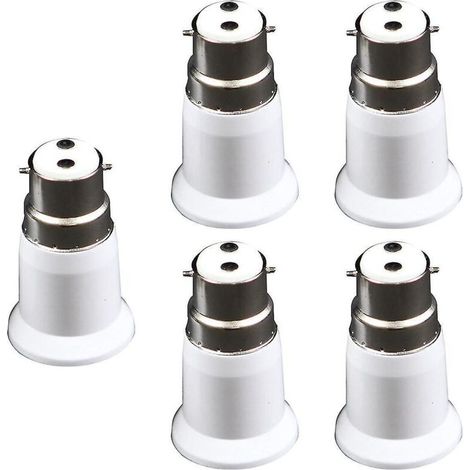 Adaptateur B22 Vers E27 - Convertisseur De Culot Pour Ampoules - Pour Luminaires Domestiques Et Bureau - Lot De 5 (1/5)
