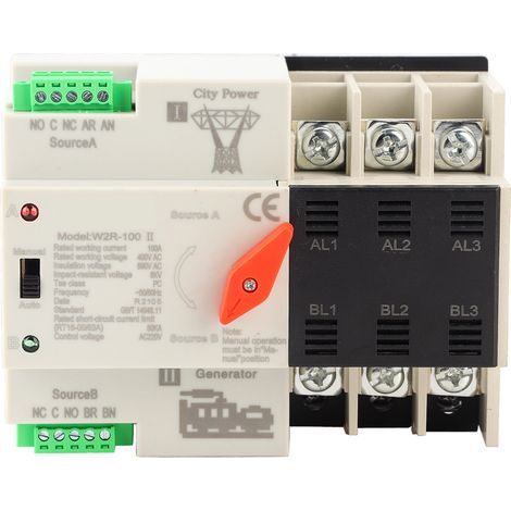 Automatischer Umschalter W2R-100, duales Netzteil, 3-polig, 100 A, 50 Hz (1/5)