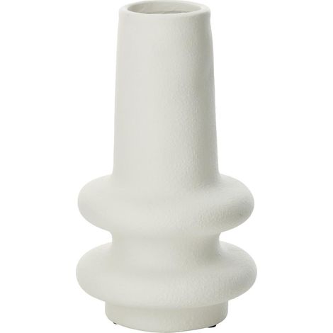 Vase Déco en Argile "Lyra" 32cm Blanc