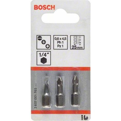 Bosch Set di 3 Inserti per Viti Graphite 25 mm