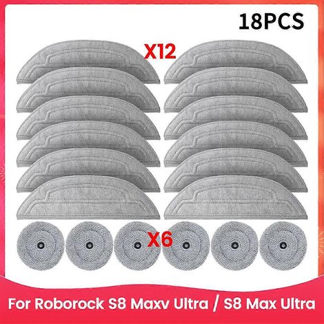 Lingettes de nettoyage pour aspirateur robot Roborock S8 Maxv Ultra / S8 Max Ultra - Pièces détachées, chiffons et accessoires (1/5)