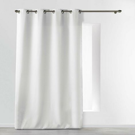 Rideau à 8 oeillets "Essentiel" - Blanc - 140 x 260 cm - Livraison gratuite (1/5)