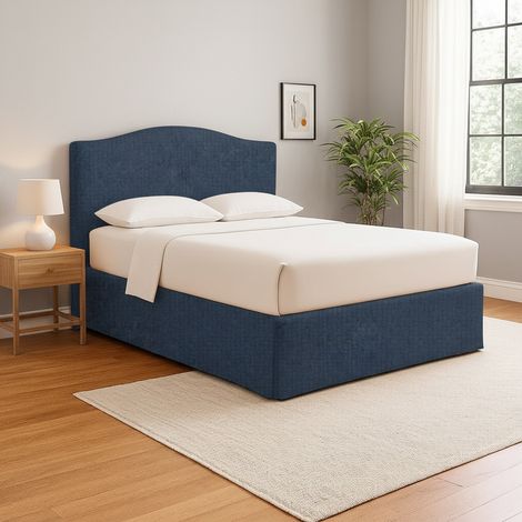 Letto Singolo Eccles, Sfoderabile, Contenitore Made in Italy, blu (1/5)