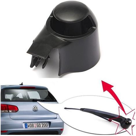 Couvercle d'essuie-glace arrière pour VW MK5 Golf Polo Passat Caddy Tiguan Touran – Plastique noir – Montage facile – Taille précise – Mowze (1/5)