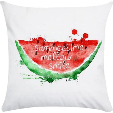 Taie D'oreiller Coton Lin - Imprimé Fruit Peinture à l'huile - Double Face - Pour Canapé Lit Bureau Voiture - 40x40 cm (1/5)