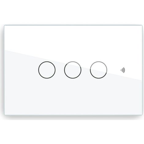 Interruttore Da Scatola 503, Touch Bianco, WIFI 2.4G+BLE+RF 433MHz, Bluetooth BLE Mesh, TUYA Smart Life, 220V 10A, 120X72X38mm Per Scatola 503, IP20,Disponibili 1,2,3 Tasti (3 Tasti) (1/3)