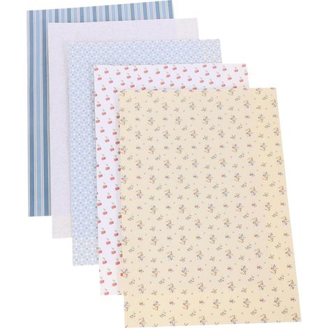 5 Sheets Dollhouse Wallpaper, Self-Adhesive A4 Wall Decoration for Miniature Living Room & Bedroom - Creative DIY Backgrounds for Dollhouses (1/5)